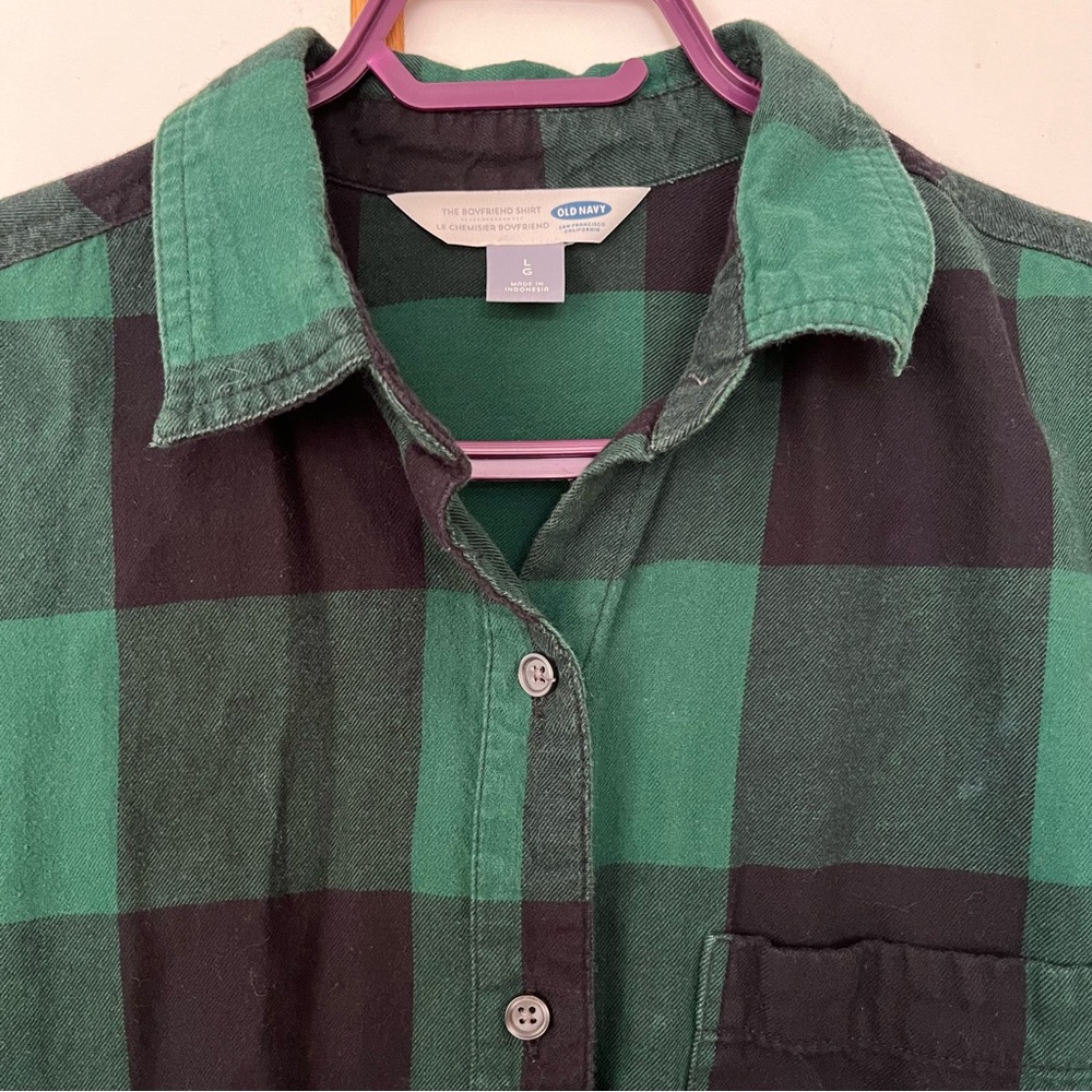 Old Navy Boyfriend Style Flannel Bundle - Picture 7 of 12